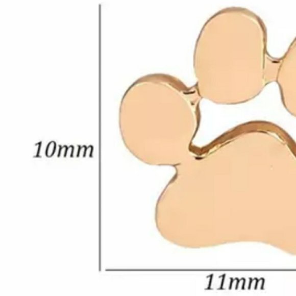 NWOT Gold Paw Prints Studs - Picture 3 of 8